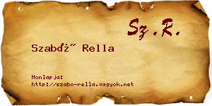 Szabó Rella névjegykártya
